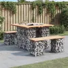 Image de vidaXL Banc de jardin design de gabion 100x102x72cm bois massif de pin