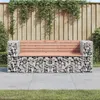 Image de Vidaxl Banc De Jardin Design Gabion 184x71x65,5 Cm Bois Massif Douglas