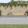 Image de vidaXL Vidaxl Banc De Jardin Avec Panier En Gabion Bois Massif De Pin
