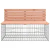 Image de vidaXL Vidaxl Banc Jardin Design Gabion 347x71x65,5 Cm Bois Massif De Douglas