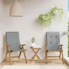 Image de vidaXL Chaises de jardin inclinables lot de 2 et coussins teck massif