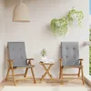 Image de Vidaxl Chaises De Jardin Inclinables 2pcs Et Coussins Bois Massif Teck