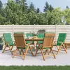 Image de vidaXL Chaises de jardin inclinables et coussins lot de 6 bois teck