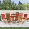 Image de vidaXL Chaises de jardin inclinables et coussins lot de 6 bois teck3196499