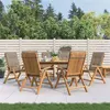 Image de vidaXL Chaises de jardin inclinables et coussins lot de 6 bois teck3196501
