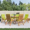 Image de vidaXL Chaises de jardin inclinables et coussins lot de 6 bois teck