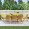 Image de vidaXL Chaises de jardin inclinables et coussins lot de 8 teck solide3196534