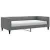 Image de vidaXL Lit de jour avec matelas gris foncé 100x200 cm tissu3196566