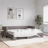 Image de vidaXL Lit de jour avec lit gigogne taupe 80x200 cm tissu