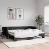 Image de vidaXL Lit de jour avec lit gigogne noir 90x200 cm tissu