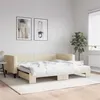 Image de vidaXL Lit de jour avec lit gigogne crème 100x200 cm tissu