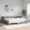 Image de vidaXL Lit de jour avec lit gigogne gris clair 90x190 cm tissu