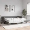 Image de vidaXL Lit de jour avec lit gigogne gris foncé 90x190 cm tissu
