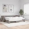 Image de vidaXL Lit de jour avec gigogne et matelas taupe 90x200 cm tissu