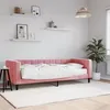 Image de vidaXL Lit de jour avec matelas rose 80x200 cm velours