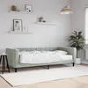 Image de vidaXL Lit de jour avec matelas gris clair 90x200 cm velours