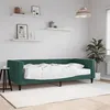 Image de vidaXL Lit de jour avec matelas vert foncé 90x200 cm velours