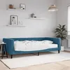 Image de vidaXL Lit de jour avec matelas bleu 100x200 cm velours
