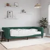 Image de vidaXL Vidaxl Lit De Jour Avec Matelas Vert Foncé 100x200 Cm Velours