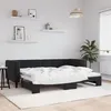 Image de vidaXL Lit de jour avec lit gigogne noir 80x200 cm velours