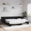 Image de vidaXL Lit de jour avec lit gigogne noir 90x190 cm velours