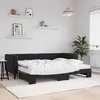 Image de vidaXL Lit de jour avec lit gigogne et matelas noir 80x200 cm velours