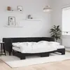 Image de vidaXL Lit de jour avec gigogne et matelas noir 90x200 cm velours3196719