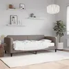 Image de vidaXL Lit de jour avec matelas taupe 80x200 cm tissu