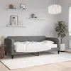 Image de vidaXL Lit de jour avec matelas gris foncé 90x200 cm tissu