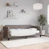 Image de vidaXL Lit de jour avec matelas taupe 90x200 cm tissu