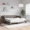 Image de vidaXL Lit de jour avec lit gigogne taupe 90x200 cm tissu