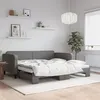 Image de vidaXL Lit de jour avec lit gigogne gris foncé 90x190 cm tissu