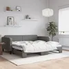 Image de vidaXL Lit de jour avec lit gigogne gris foncÃ© 90x190 cm tissu