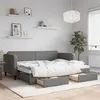 Image de vidaXL Lit de jour avec gigogne et tiroirs sans matelas 80x200 cm