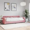 Image de vidaXL Lit de jour avec matelas rose 80x200 cm velours