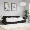 Image de vidaXL Lit de jour avec matelas noir 90x200 cm velours