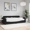Image de vidaXL Lit de jour avec matelas noir 90x190 cm velours