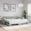 Image de vidaXL Lit de jour avec lit gigogne gris clair 90x200 cm velours