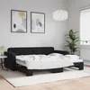 Image de vidaXL Lit de jour avec lit gigogne noir 90x190 cm velours