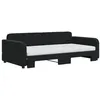Image de vidaXL Lit de jour avec lit gigogne et matelas noir 100x200 cm velours