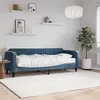 Image de vidaXL Lit de jour avec matelas bleu 80x200 cm velours