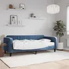 Image de vidaXL Lit de jour avec matelas bleu 90x200 cm velours