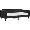 Image de vidaXL Lit de jour avec matelas noir 90x200 cm velours3197043