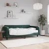Image de vidaXL Lit de jour avec matelas vert foncé 100x200 cm velours