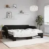 Image de vidaXL Lit de jour avec lit gigogne noir 80x200 cm velours