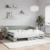 Image de vidaXL Lit de jour avec lit gigogne gris clair 90x200 cm velours