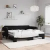 Image de vidaXL Lit de jour avec lit gigogne noir 90x200 cm velours