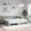 Image de vidaXL Lit de jour et gigogne et matelas gris clair 100x200 cm velours