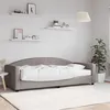 Image de vidaXL Lit de jour avec matelas taupe 90x200 cm tissu