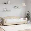 Image de vidaXL Lit de jour avec matelas crème 90x200 cm tissu